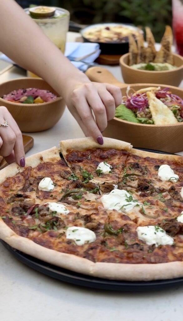 The Garden Experience – Pizza and Brew Brick-oven pizza served at The Garden Experience at Address Beach Resort Bahrain